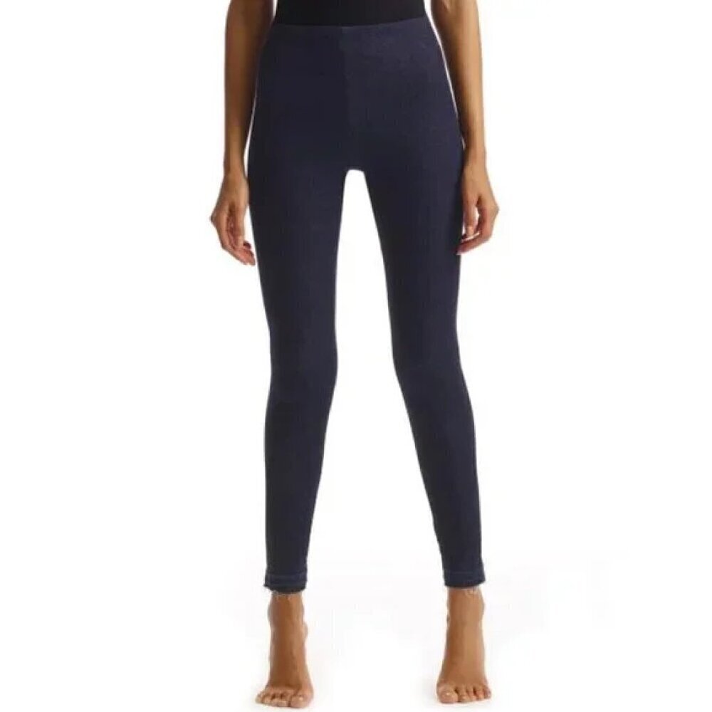 Women's XS Commando All-Day Denim Leggings Dark Wash Denim Raw Hem